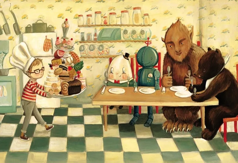 Puzzel Dream Kitchen - 300 stukjes fra New York Puzzle Company, Flerfarvet-udgave – æske