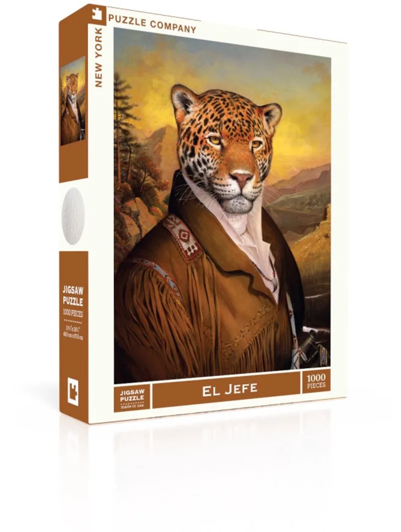 Puzzel El Jefe - 1000 stukjes van New York Puzzle Company, editie Meerkleurig – doos