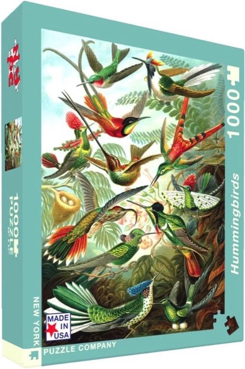 Puzzel Hummingbirds - 1000 stukjes van New York Puzzle Company, editie Meerkleurig – doos
