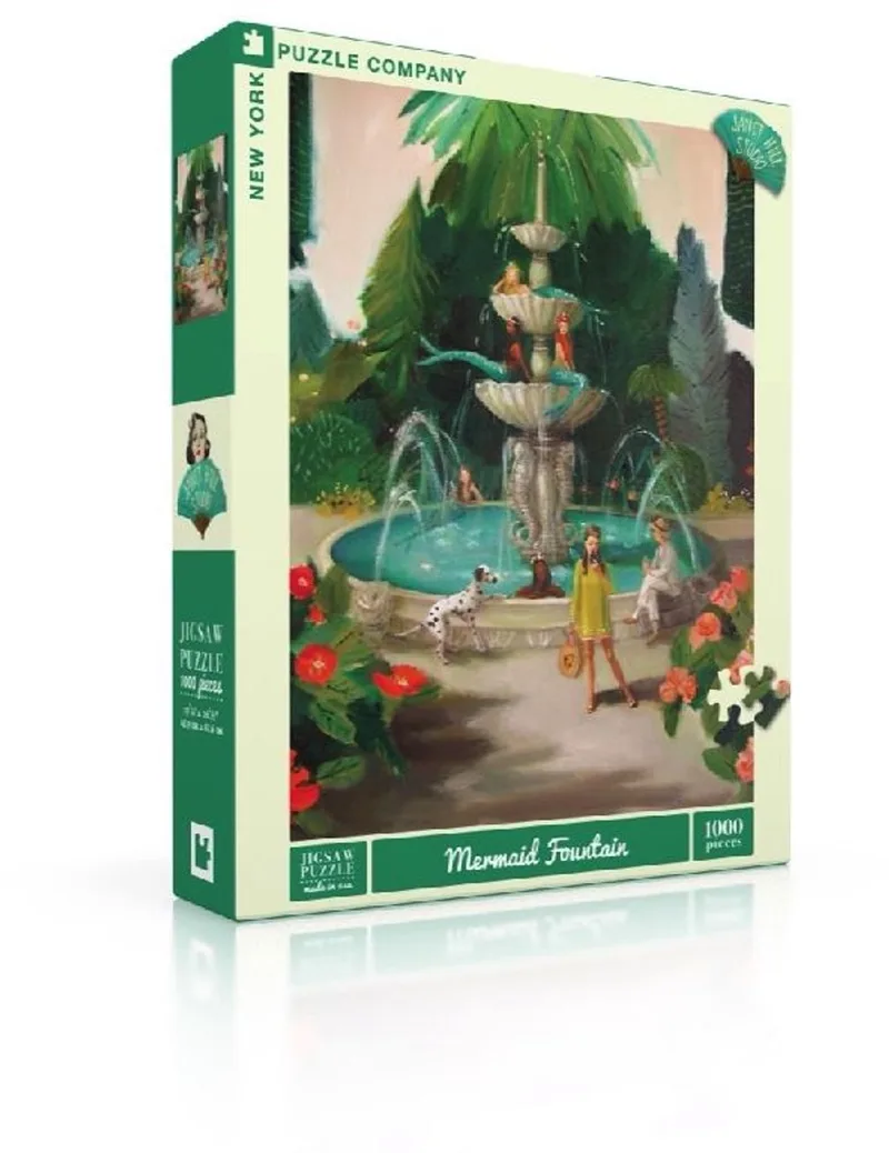 Puzzel Mermaid Fountain - 1000 stukjes van New York Puzzle Company, editie Meerkleurig – doos