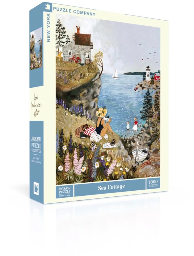 Puzzel Sea Cottage - 1000 stukjes van New York Puzzle Company, editie Meerkleurig – doos