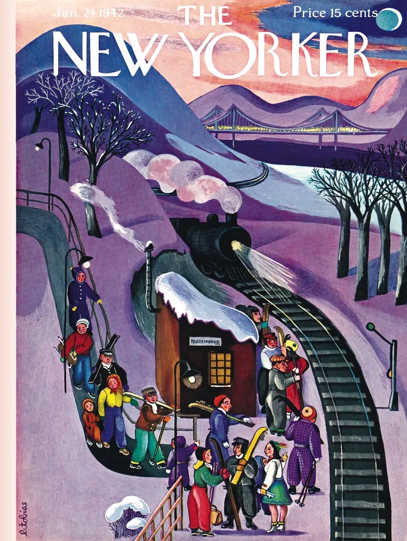 Puzzel Skiing Express - 500 stukjes van New York Puzzle Company, editie Meerkleurig – doos
