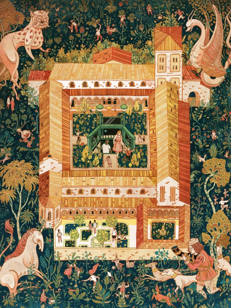 Puzzel The Cloisters - 1500 stukjes from New York Puzzle Company, Multicolour edition – box
