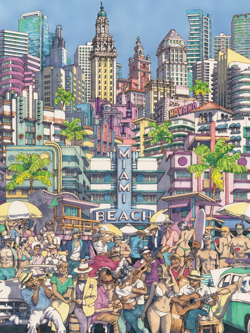 puzzel XXL stukken zonovergoten stad 500 stukjes. from New York Puzzle Company, Multicolour edition – box