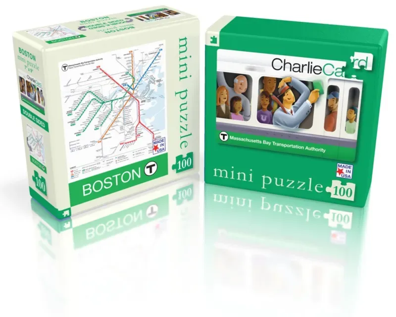 Puzzle Boston T Map Mini - 100 à 149 pièces from New York Puzzle Company – box 2 of 2