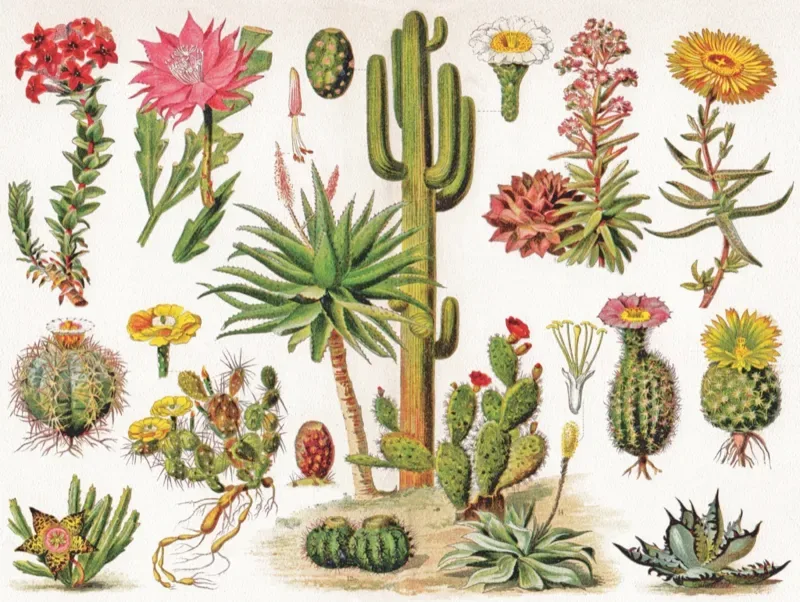Puzzle Cacti - Cactus - 1000 pièces van New York Puzzle Company – doos