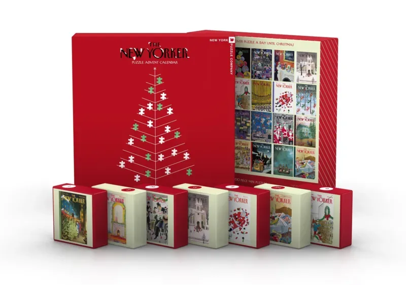 Puzzle New Yorker Advent Calendar - 10 à 25 pièces fra New York Puzzle Company – æske