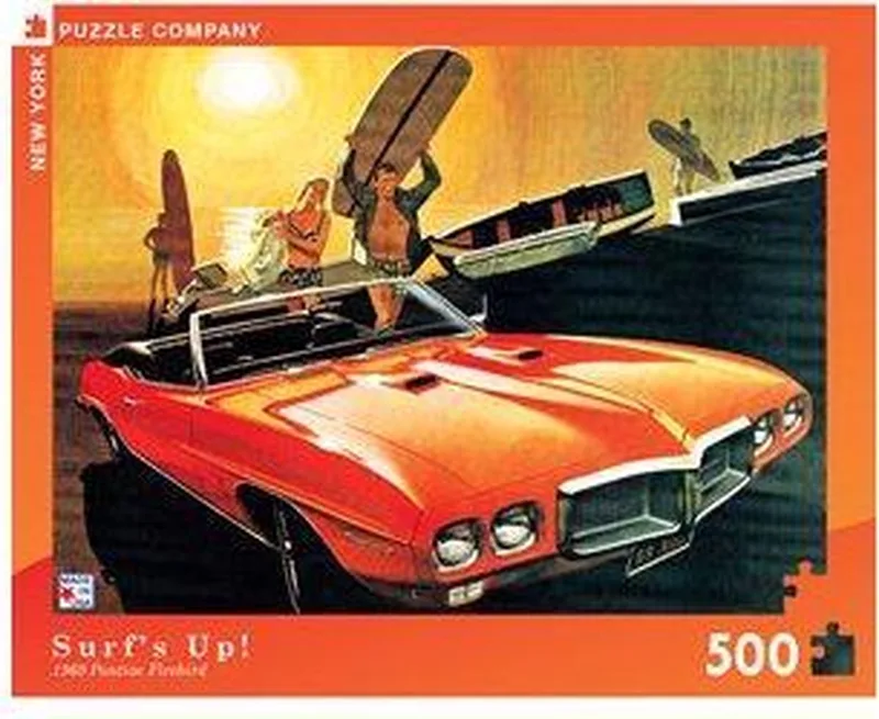 Surf's Up (1969 Pontiac Firebird) NYPC Puzzel 500 Stukjes - 0819844012106 de New York Puzzle Company, édition Diverse kleuren – boîte