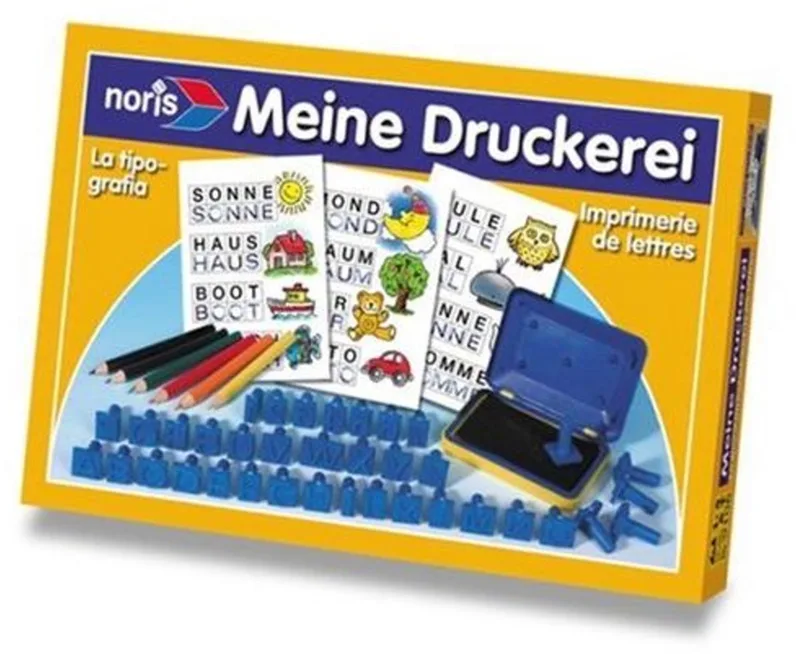 Meine Druckerei from Noris, Meerkleurig edition – box