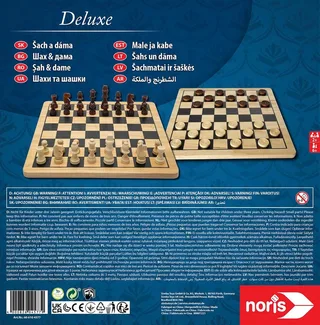Schaken En Dammen Deluxe Hout 2-In-1 van Noris – doos 5 van 5