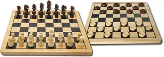 Schaken En Dammen Deluxe Hout 2-In-1 van Noris – doos 2 van 5