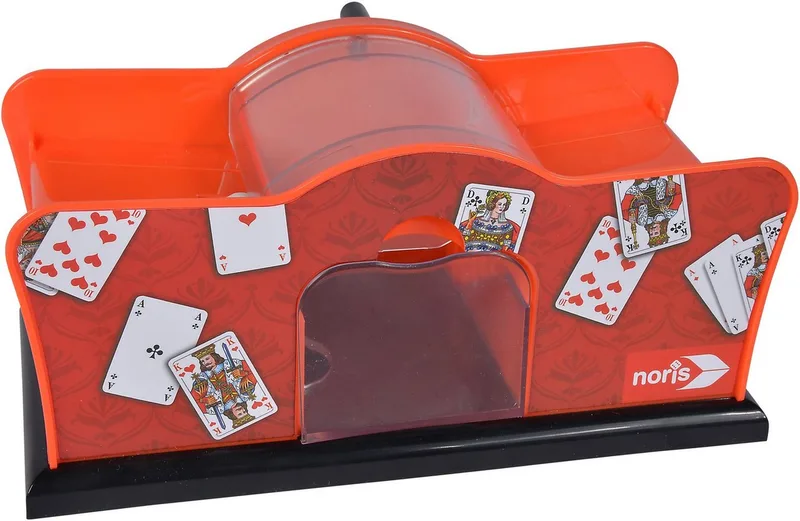Spiel Deluxe Karten-Mischmaschine manuell van Noris, editie Rot – doos