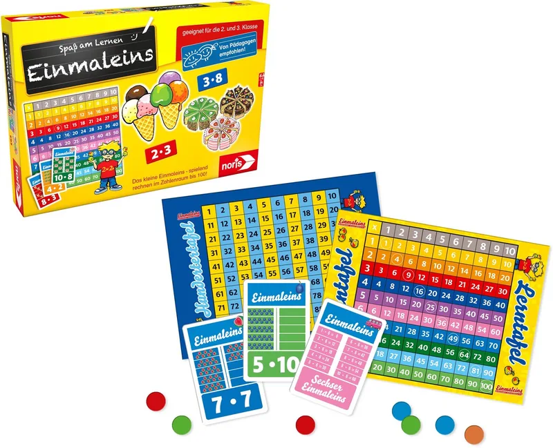 Spiel Einmaleins, Made in Germany de Noris, édition Bunt – boîte