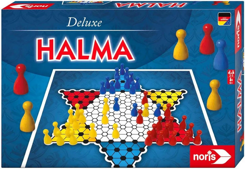 Spiel Familienspiel Strategiespiel Deluxe Set - Halma 606101266 von Noris – Schachtel