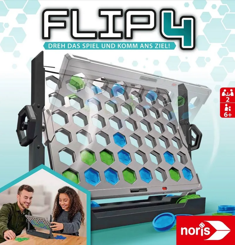 Spiel Flip4 from Noris, Bunt edition – box