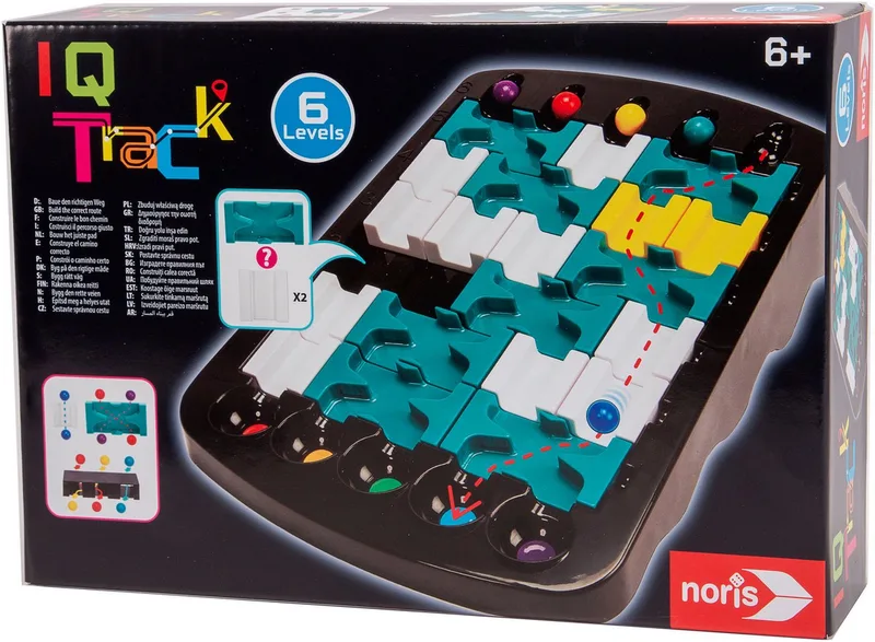 Spiel IQ Track, Spiel für Unterwegs van Noris, editie Bunt – doos