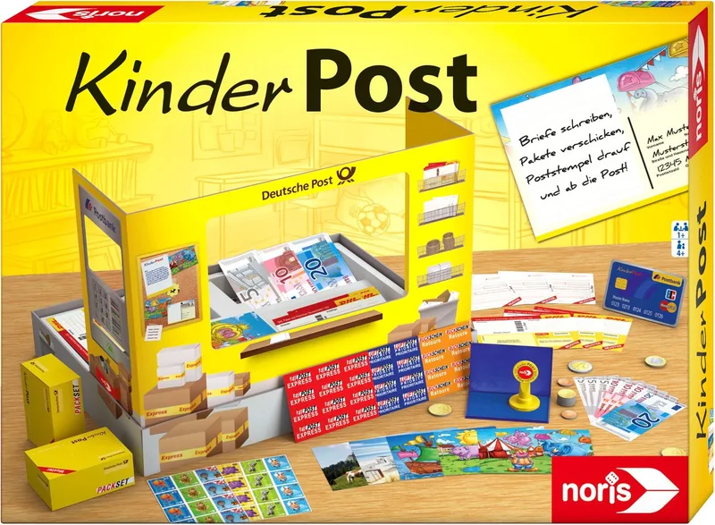 Spiel Kinderpost, Made in Germany van Noris, editie Bunt – doos