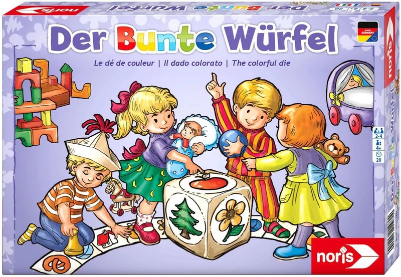 Spiel Kinderspiel Würfelspiel Der bunte Würfel 606011289 fra Noris – æske