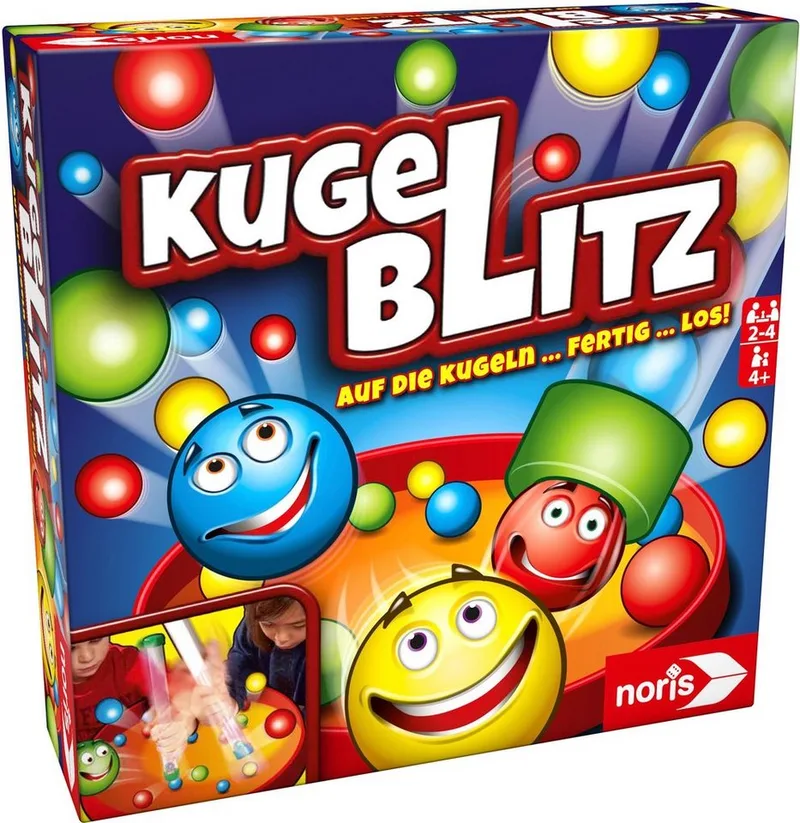Spiel Kugelblitz von Noris, Ausgabe Bunt – Schachtel