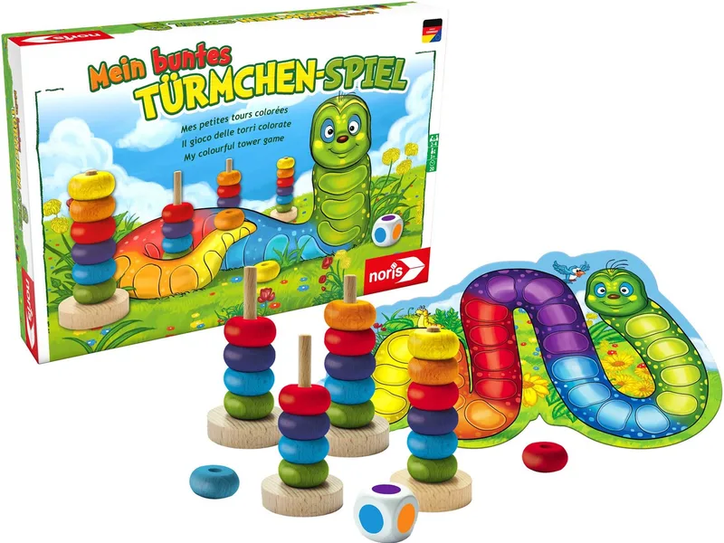 Spiel Mein buntes Türmchenspiel, Made in Germany von Noris, Ausgabe Bunt – Schachtel