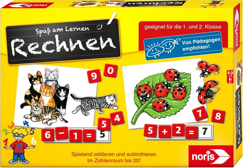 Spiel Spaß am Rechnen van Noris, editie Bunt – doos