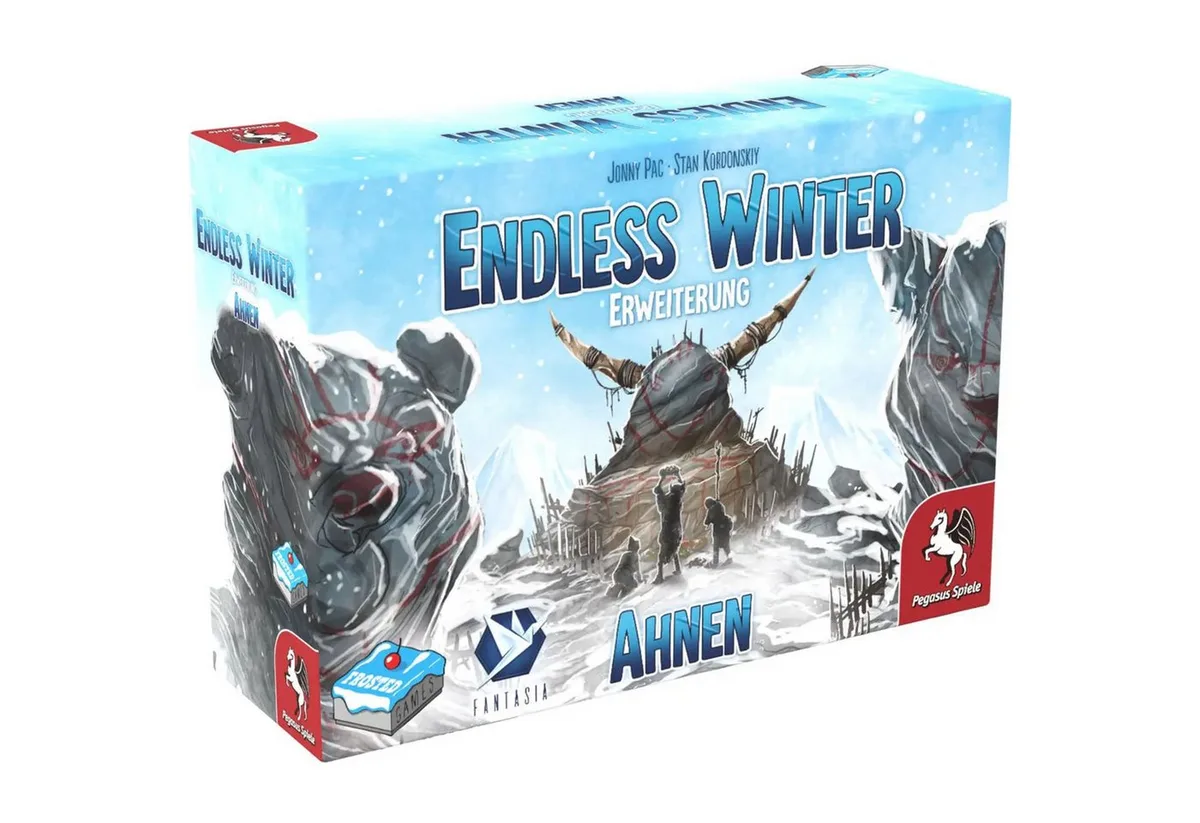 Spiel Endless Winter: Ahnen (Frosted Games), Erweiterung (Spiel-Zubehör) von Pegasus Spiele – Schachtel