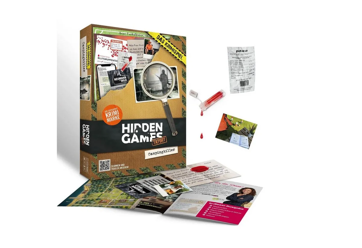 Spiel Hidden Games Tatort: Der Campingkiller från Pegasus Spiele – kartong