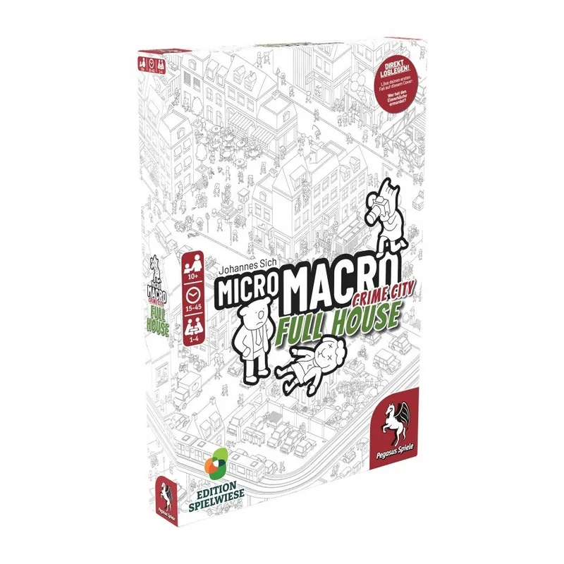 Spiel, MicroMacro - Crime City 2 - Full House (Edition Spielwiese) - deutsch von Pegasus Spiele – Schachtel