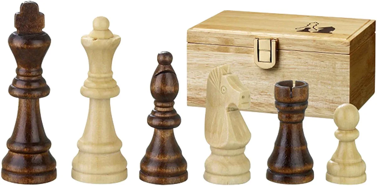 Remus Schaakstukken Koningshoogte 76 mm de Philos, édition Naturel – boîte