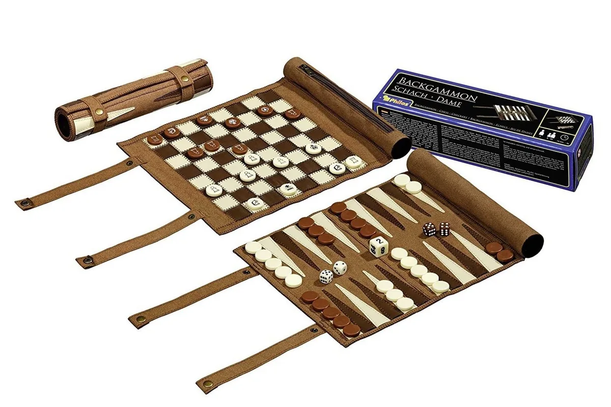 Spiel Philos 2801 - Reise-Schach-Backgammon-Dame-Set de Philos – boîte