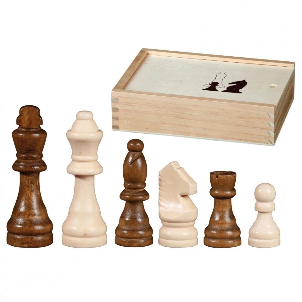 Spiel, Schachfiguren - Otto I - KH 89 mm - Birke de Philos – boîte