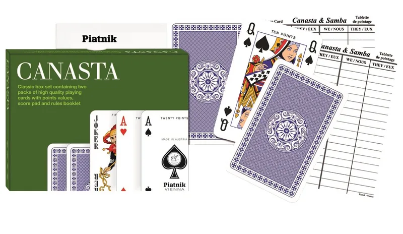 Canasta Set met Instructies en Scoreblok. van Piatnik – doos