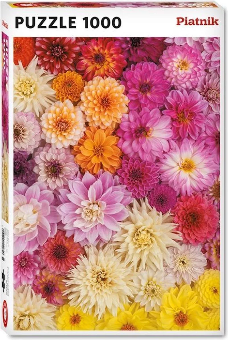 Dahlias (1000) from Piatnik, Multi-coloured edition – box