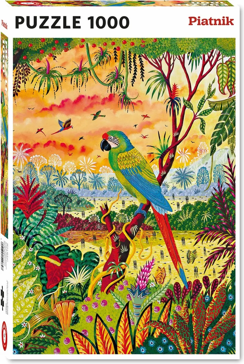 Great Green Macaw (1000) van Piatnik, editie Meerkleurig – doos