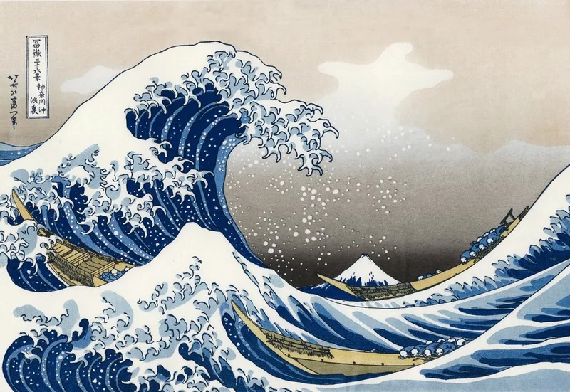 Hokusai De Golf – Puzzel 1000 stukjes – 50 x 70 cm van Piatnik, editie Meerkleurig – doos