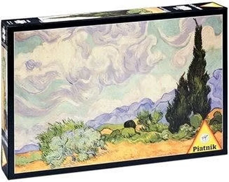 Korenveld met Cipressen - Vincent van Gogh (1000) van Piatnik, editie Meerkleurig – doos