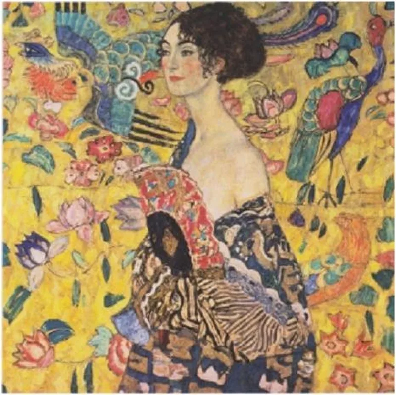 Lady with Fan - Gustav Klimt (1000) van Piatnik, editie Meerkleurig – doos