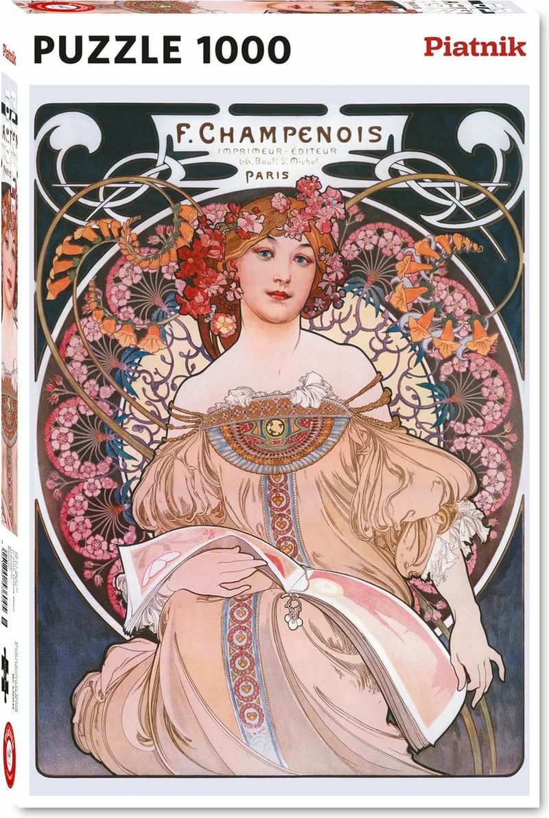 Legpuzzel - 1000 stukjes - Mucha, Dromerij de Piatnik, édition Rose – boîte