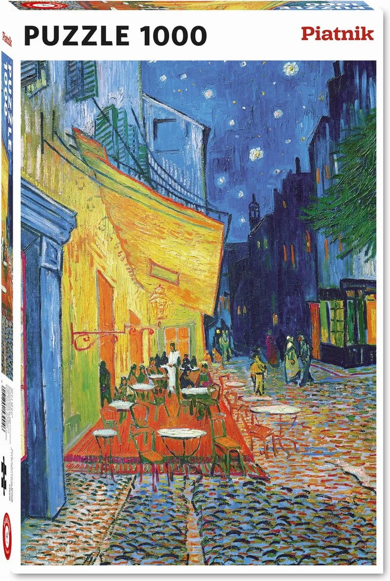 Puzzel Caféterras bij Nacht - Vincent van Gogh 1000 stukjes van Piatnik, editie Div – doos