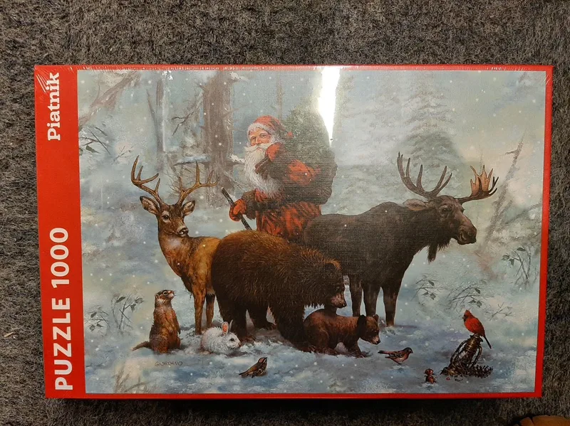 puzzel kerst 1000 stukjes - Santa's Team legpuzzel. van Piatnik, editie Meerkleurig – doos