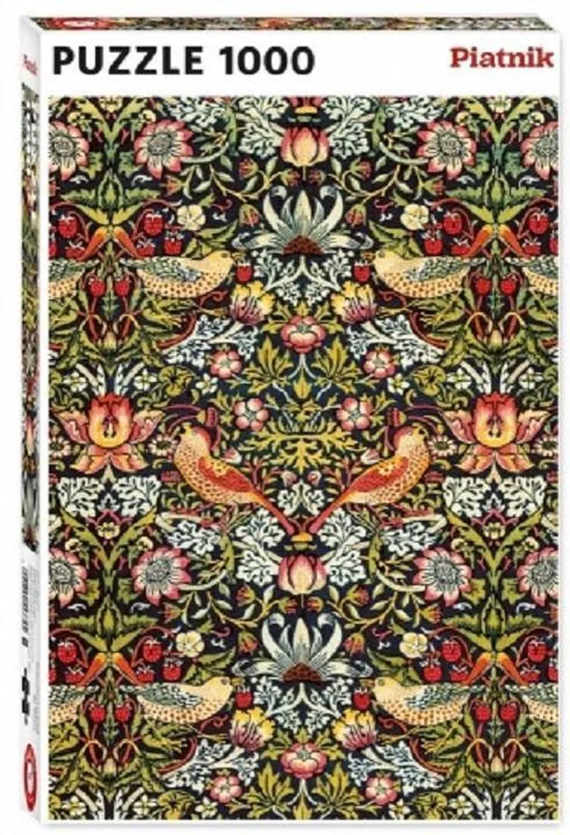 puzzel Strawberry Thief - Morris 1000 stukjes legpuzzel. van Piatnik, editie Meerkleurig – doos