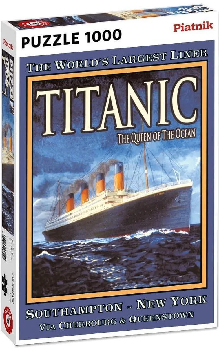 Puzzel Titanic 1000 stukjes van Piatnik, editie Meerkleurig – doos