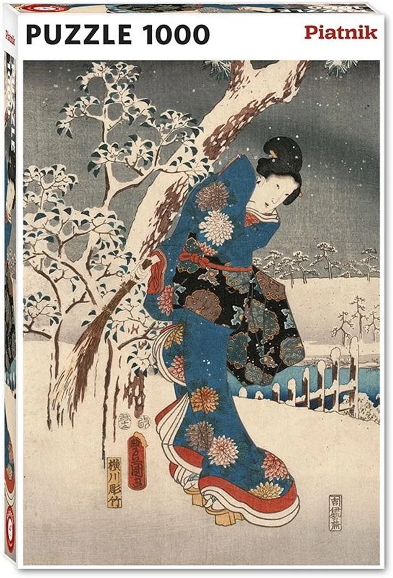 Puzzle 1000 Hiroshige, Tale of Genji van Piatnik, editie Blauw – doos