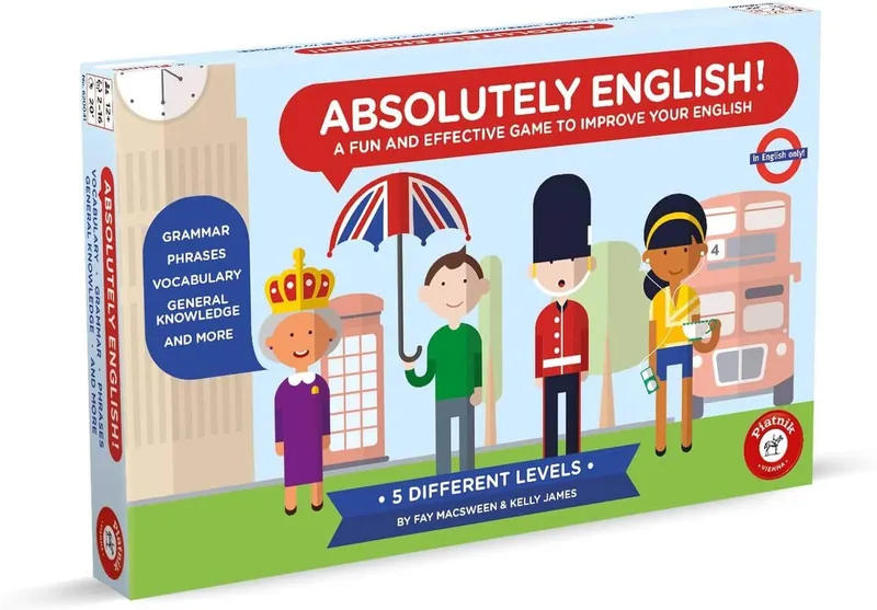Spiel Absolutely English Neuauflage, Wissenspiel from Piatnik, Bunt edition – box