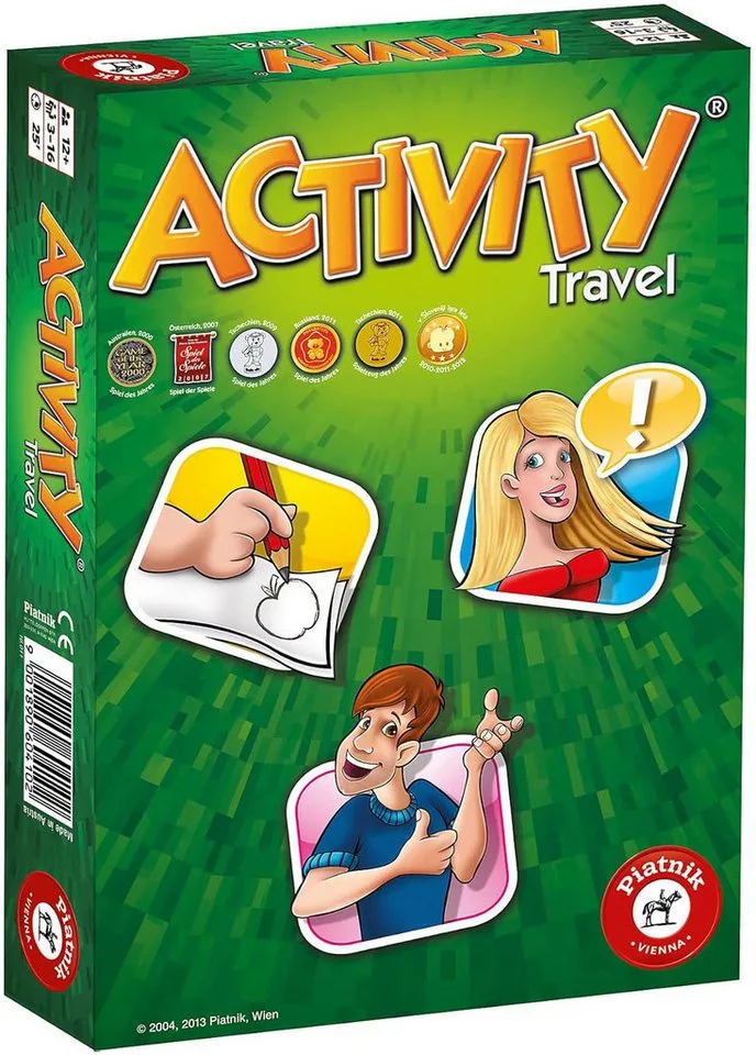 Spiel Activity Travel Reisespiel, Familienspiel from Piatnik, Bunt edition – box