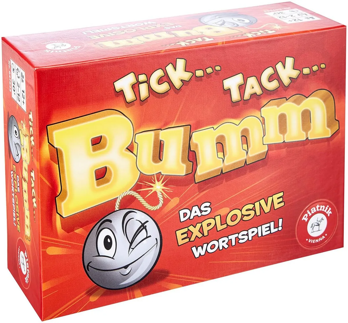 Tick Tack Bumm fra Piatnik, Flerfarvet-udgave – æske
