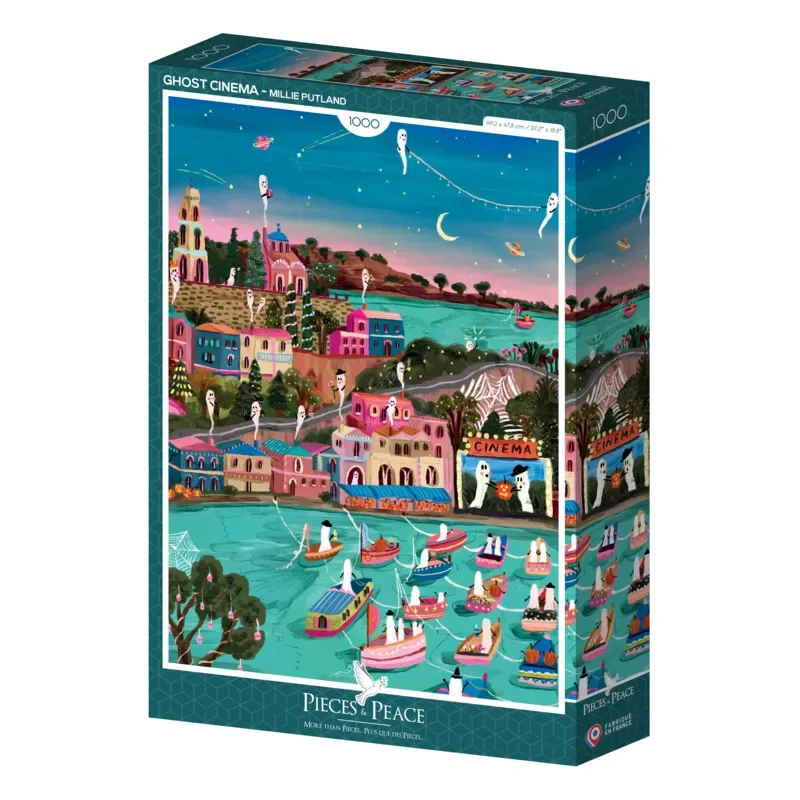 puzzel Ghost Cinema - 1000 stukjes puzzelspel. van Pieces & Peace, editie Meerkleurig – doos 2 van 2