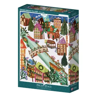 puzzel Ginger Bread Village 1000 stukjes puzzel. van Pieces & Peace, editie Meerkleurig – doos 2 van 2