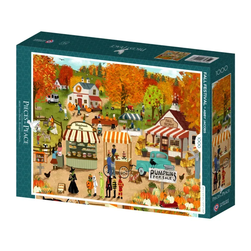 puzzel herfstfestival - 1000 stukjes legpuzzel. de Pieces & Peace, édition Multicolore – boîte 2 sur 2