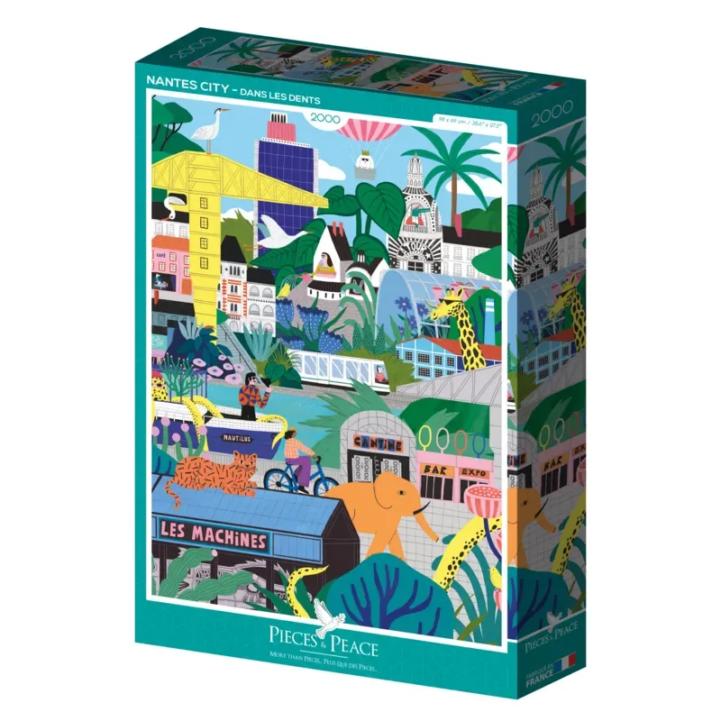 puzzel Nantes stad - 2000 stukjes legpuzzel. de Pieces & Peace, édition Multicolore – boîte 2 sur 2